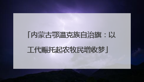 内蒙古鄂温克族自治旗：以工代赈托起农牧民增收梦