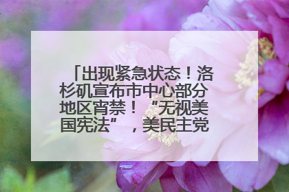 出现紧急状态！洛杉矶宣布市中心部分地区宵禁！“无视美国宪法”，美民主党议员批评特朗普