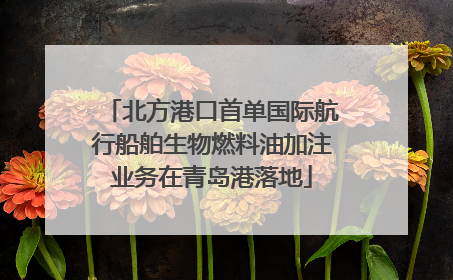 北方港口首单国际航行船舶生物燃料油加注业务在青岛港落地