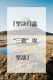 坚决打赢“三夏”攻坚战