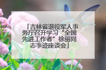 吉林省退役军人事务厅召开学习“全国先进工作者”徐丽同志事迹座谈会
