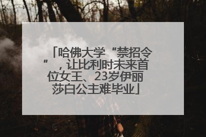 哈佛大学“禁招令”，让比利时未来首位女王、23岁伊丽莎白公主难毕业