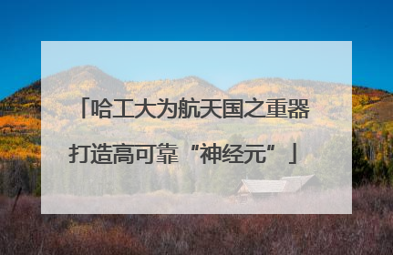 哈工大为航天国之重器打造高可靠“神经元”