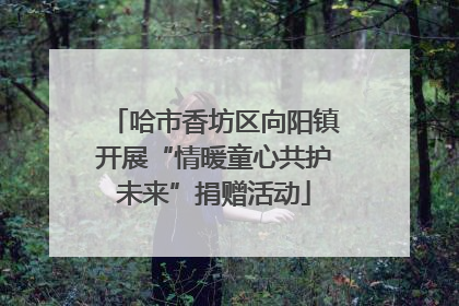 哈市香坊区向阳镇开展“情暖童心共护未来”捐赠活动