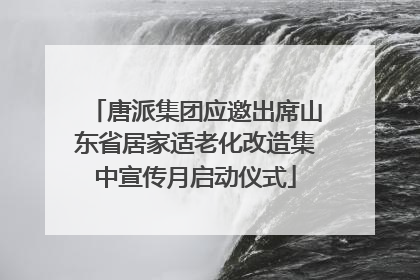 唐派集团应邀出席山东省居家适老化改造集中宣传月启动仪式