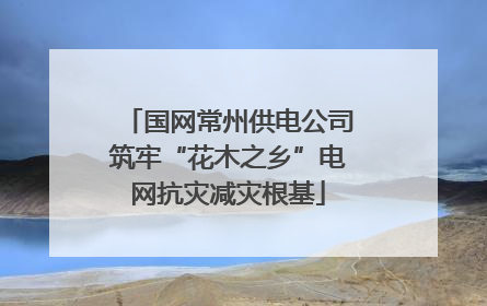 国网常州供电公司筑牢“花木之乡”电网抗灾减灾根基