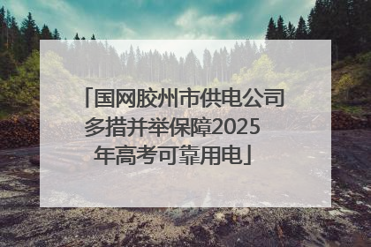 国网胶州市供电公司多措并举保障2025年高考可靠用电