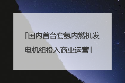 国内首台套氢内燃机发电机组投入商业运营