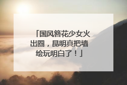 国风簪花少女火出圈，昆明真把墙绘玩明白了！