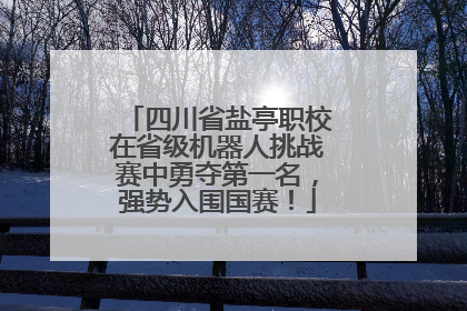 四川省盐亭职校在省级机器人挑战赛中勇夺第一名，强势入围国赛！