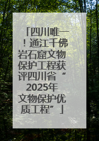 四川唯一！通江千佛岩石窟文物保护工程获评四川省“2025年文物保护优质工程”