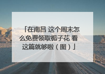 在南昌 这个周末怎么免费领取栀子花 看这篇就够啦（图）