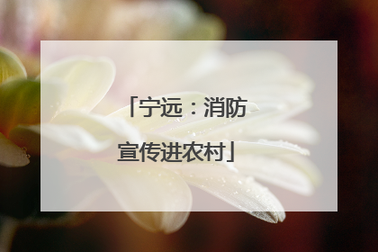 宁远：消防宣传进农村