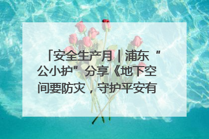 安全生产月｜浦东“公小护”分享《地下空间要防灾，守护平安有我在》安全谣