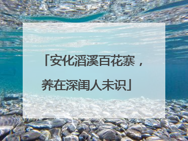 安化滔溪百花寨，养在深闺人未识