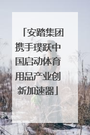 安踏集团携手璞跃中国启动体育用品产业创新加速器
