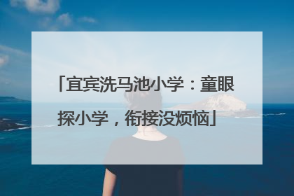 宜宾洗马池小学：童眼探小学，衔接没烦恼