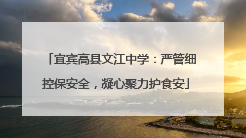 宜宾高县文江中学：严管细控保安全，凝心聚力护食安
