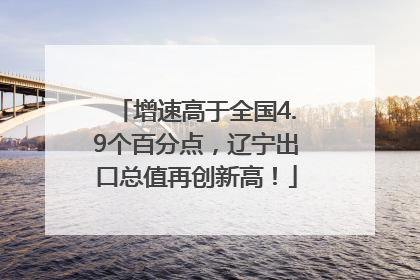 增速高于全国4.9个百分点，辽宁出口总值再创新高！