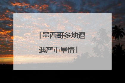 墨西哥多地遭遇严重旱情