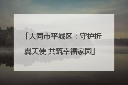 大同市平城区：守护折翼天使 共筑幸福家园