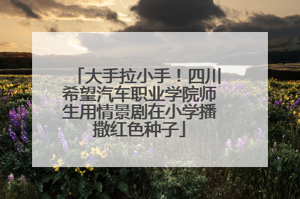 大手拉小手！四川希望汽车职业学院师生用情景剧在小学播撒红色种子