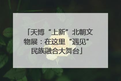 天博“上新”北朝文物展：在这里“遇见”民族融合大舞台