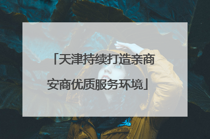 天津持续打造亲商安商优质服务环境