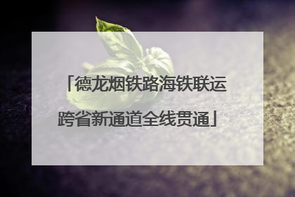 德龙烟铁路海铁联运跨省新通道全线贯通