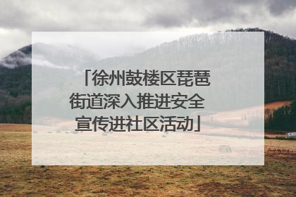 徐州鼓楼区琵琶街道深入推进安全宣传进社区活动