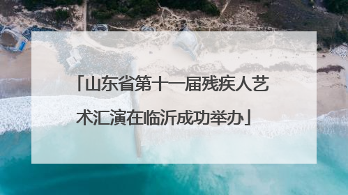 山东省第十一届残疾人艺术汇演在临沂成功举办