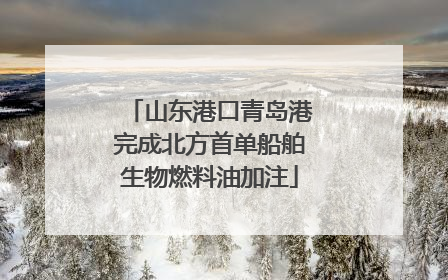 山东港口青岛港完成北方首单船舶生物燃料油加注