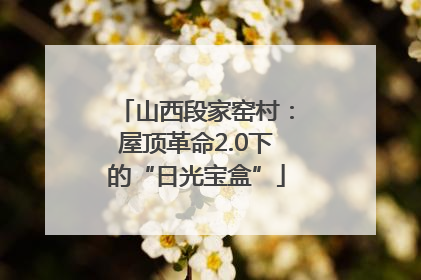 山西段家窑村：屋顶革命2.0下的“日光宝盒”