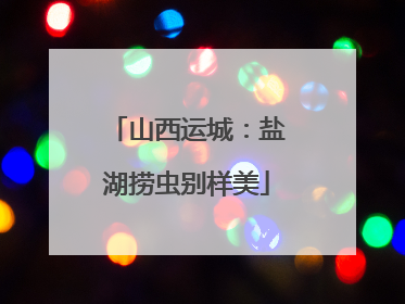 山西运城：盐湖捞虫别样美