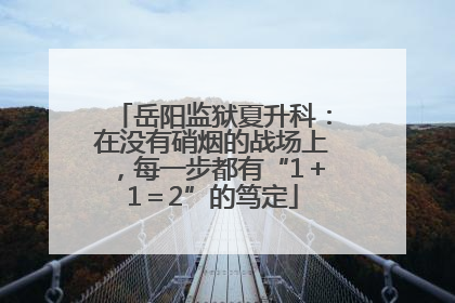 岳阳监狱夏升科：在没有硝烟的战场上，每一步都有“1＋1＝2”的笃定