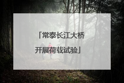 常泰长江大桥开展荷载试验