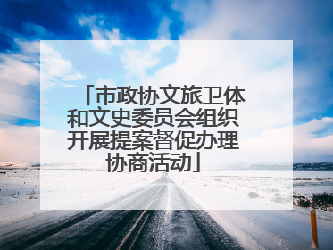 市政协文旅卫体和文史委员会组织开展提案督促办理协商活动