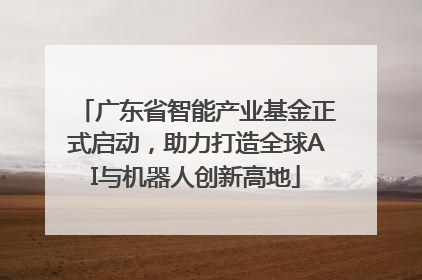 广东省智能产业基金正式启动，助力打造全球AI与机器人创新高地