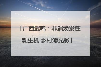 广西武鸣：非遗焕发蓬勃生机 乡村添光彩