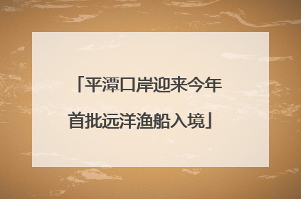 平潭口岸迎来今年首批远洋渔船入境