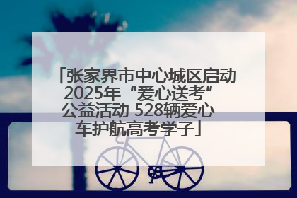 张家界市中心城区启动2025年“爱心送考”公益活动 528辆爱心车护航高考学子