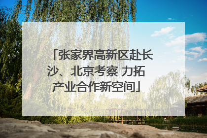 张家界高新区赴长沙、北京考察 力拓产业合作新空间