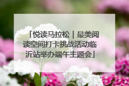 悦读马拉松｜最美阅读空间打卡挑战活动临沂站举办端午主题会