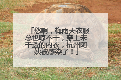 愁啊，梅雨天衣服总也晾不干，穿上未干透的内衣，杭州阿姨被感染了！