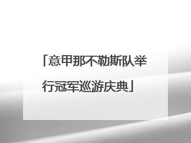 意甲那不勒斯队举行冠军巡游庆典
