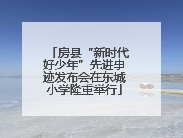 房县“新时代好少年”先进事迹发布会在东城小学隆重举行