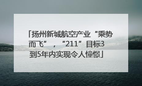 扬州新城航空产业“乘势而飞”，“211”目标3到5年内实现令人憧憬