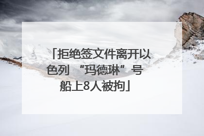 拒绝签文件离开以色列 “玛德琳”号船上8人被拘