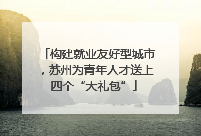 构建就业友好型城市，苏州为青年人才送上四个“大礼包”