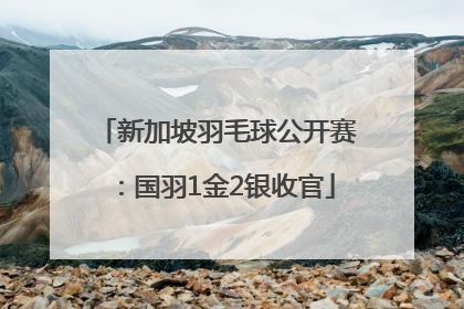 新加坡羽毛球公开赛：国羽1金2银收官